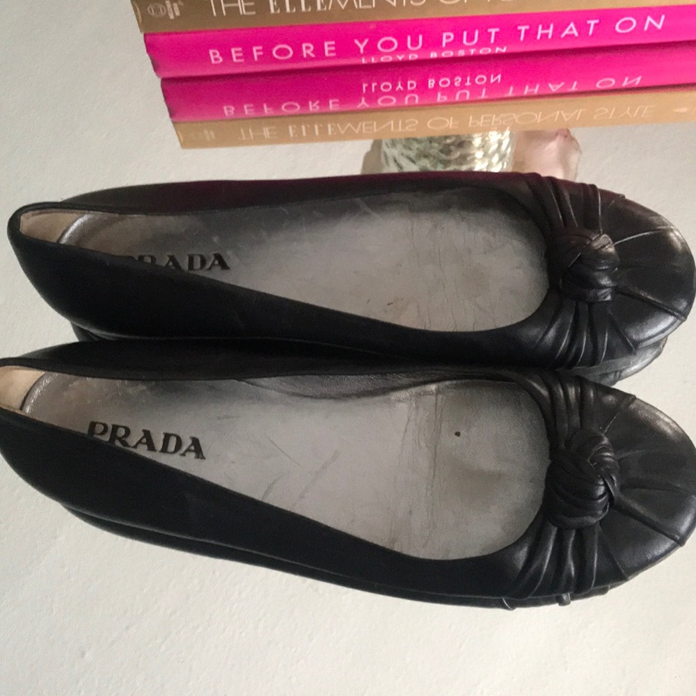 Authentic Black Prada Flats